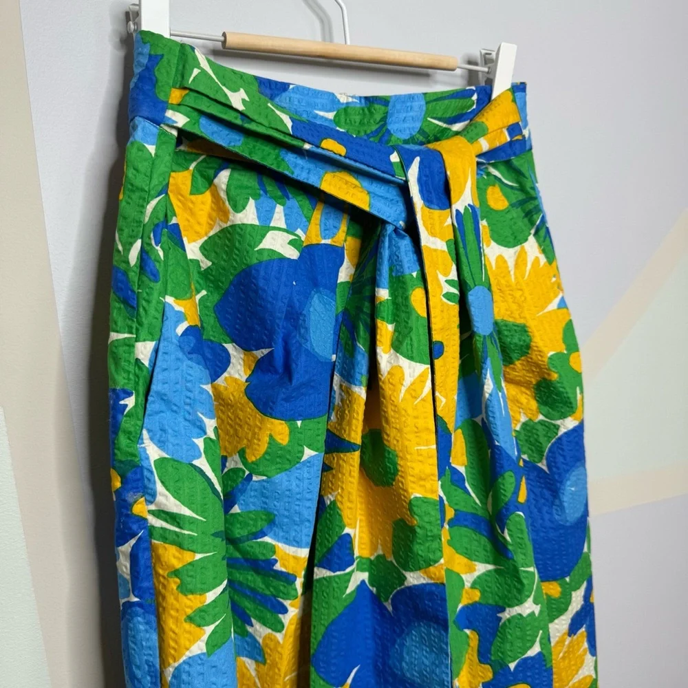 J crew tie waist high rise skirt